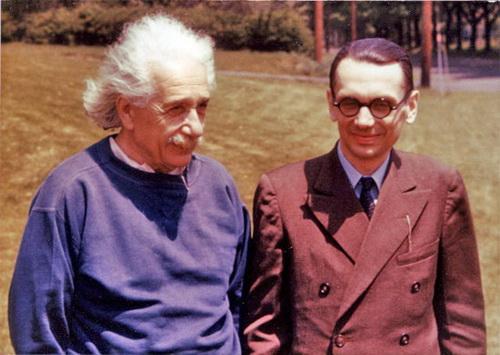 کورت گودل در کنار آلبرت اینشتین
